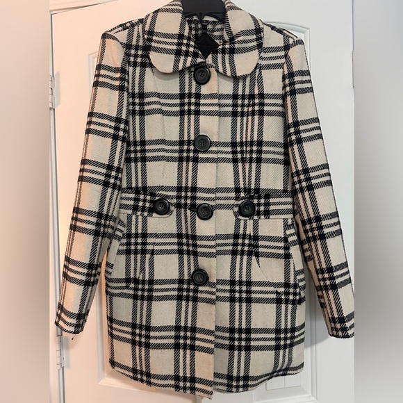 Jou Jou Jackets & Blazers - Womens Plaid Pea Coat